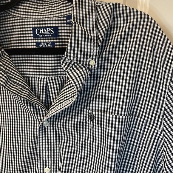 Black and white plaid long sleeve button down ax XXL - Picture 4 of 5